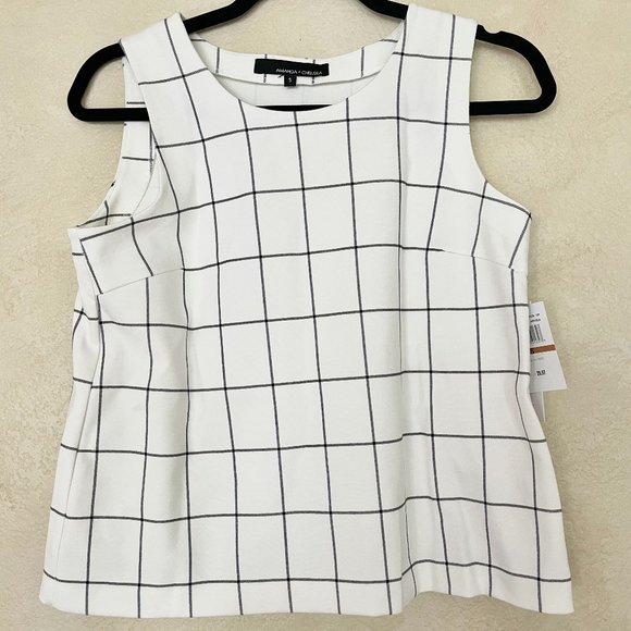 Amanda & Chelsea Tops - White Sleeveless Tank Top
